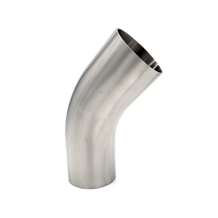 4.000" 14ga Tight Radius 45° Mandrel Bend w/ 2" Tangents - (4.000" CLR) - Brushed Finish - 304 Stainless