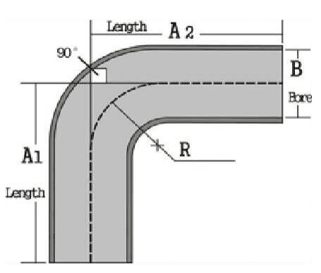 4.000" OD 14ga 90° Mandrel Bend - Polished OD - 6061 Aluminum - (6.000" CLR / 4.000" Legs)