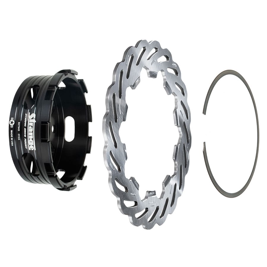 Strange Evolution DDM Front Brake Kit 1983-1994 Ford Ranger 2WD – 4 1/2″ BC Evolution S Rotors, Billet Evolution 4 Calipers With Semi Metallic Pads