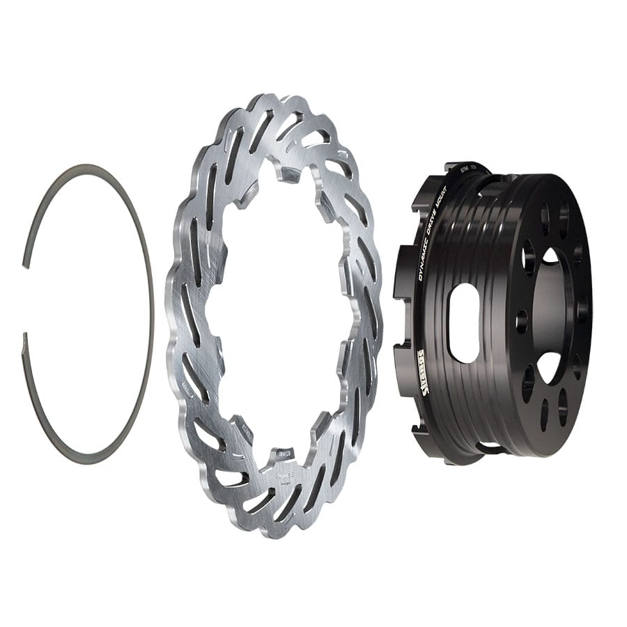 Strange Evolution Dynamic Drive Mount Front Brake Kit 2005-2014 Ford Mustang – 4 1/2″ B.C. Evolution S Rotors, 4 Piston Billet Evolution 4 Calipers With DTC-30 Semi Metallic Pads