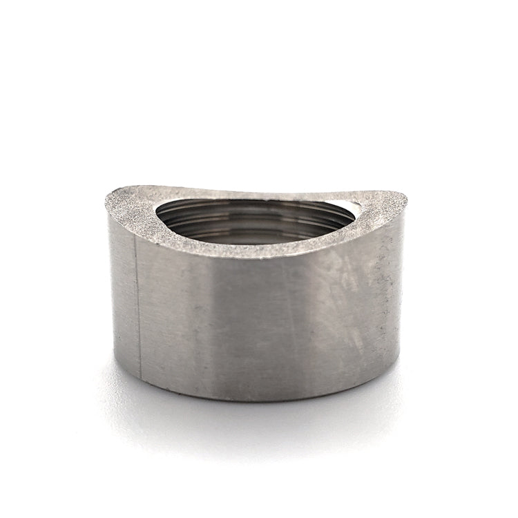 M18 x 1.5 O2 Sensor Bung - Coped for 1.500"-2.500" OD Tube - Mild Steel