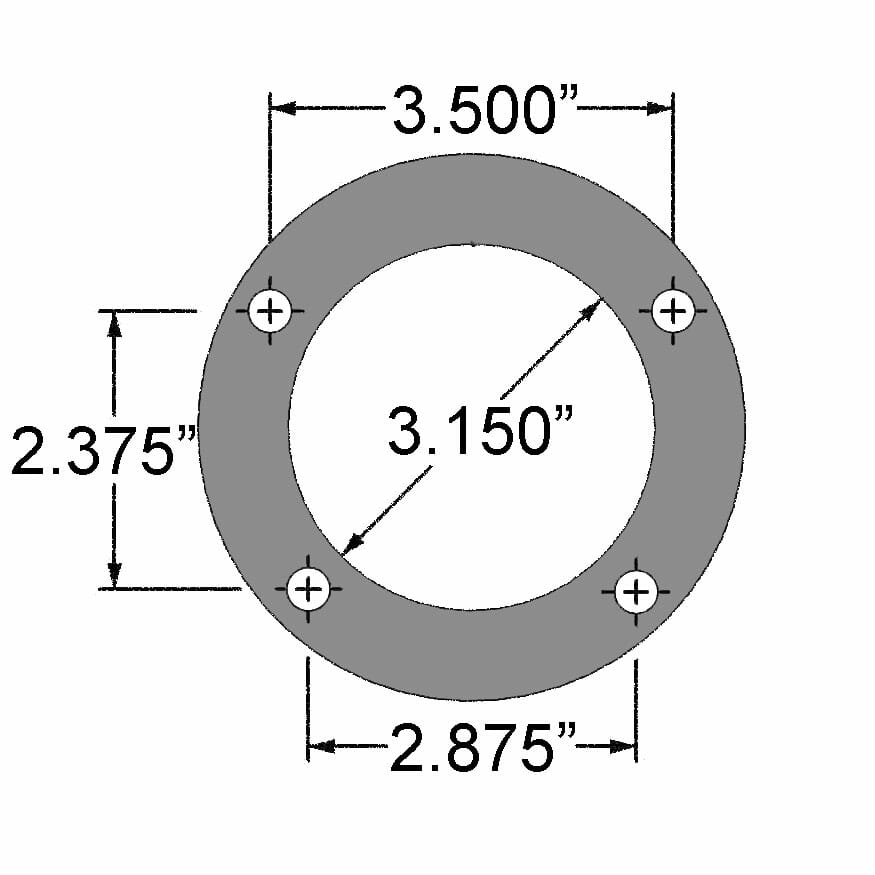 Pro II Stainless Steel Dynamic Drive Mount Rear Brake Kit For 1957-1964 Oldsmobile Housing Ends Pro Series 2S Rotors, 4 Piston Billet Evolution 4 Calipers & DTC-30 Semi Metallic Pads