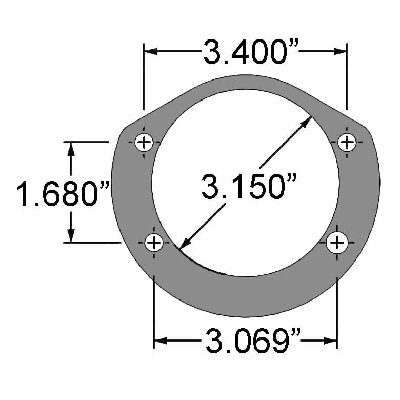 Strange Pro Series Rear Brake Kit For Strange 3.150″ Ford 8.8 Housing Ends 1 Pc Rotors, 4 Piston Calipers & DRM-35 Brake Pads