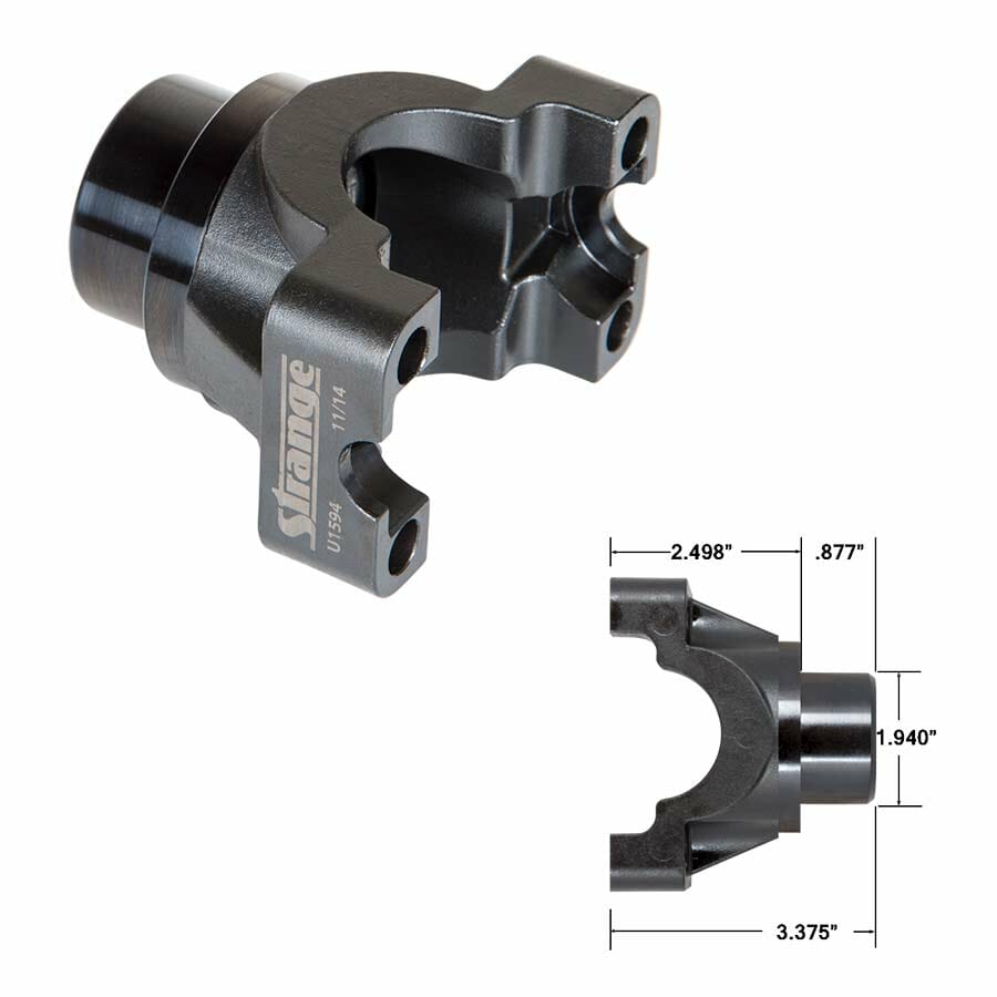Strange Chrome Moly 1350 Series Yoke Fits GM 8.5 10 Bolt Rear Ends