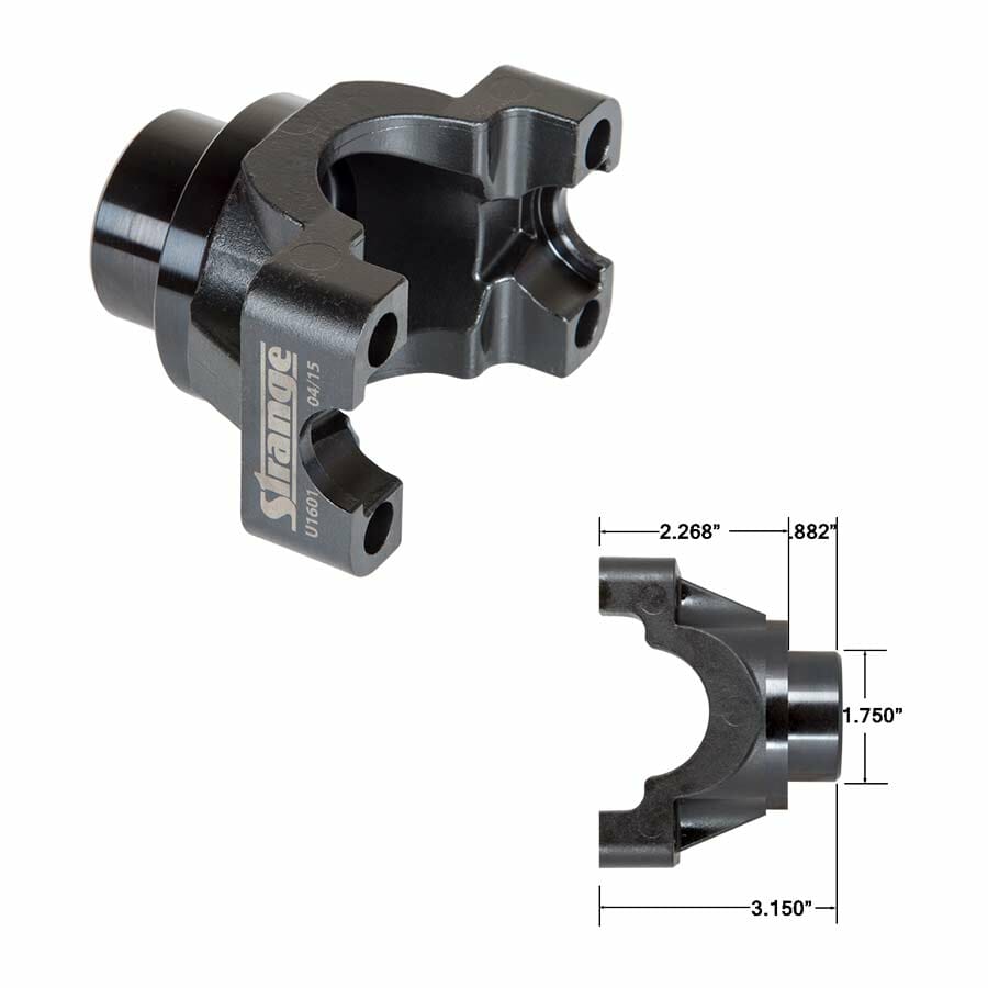 Strange Chrome Moly 1350 Series Yoke Fits GM 12 Bolt Rear Ends