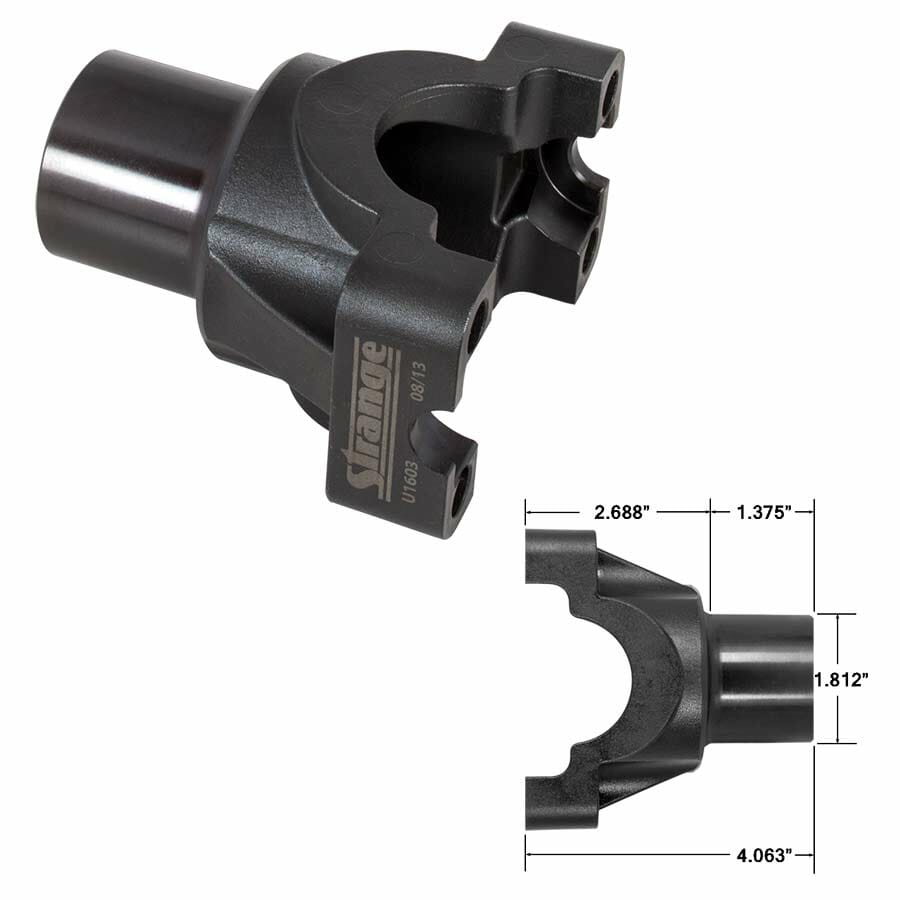 Strange Chrome Moly 1350 Series Yoke Fits Ford 9″ Rear End with 28 Spline Pinion Gear