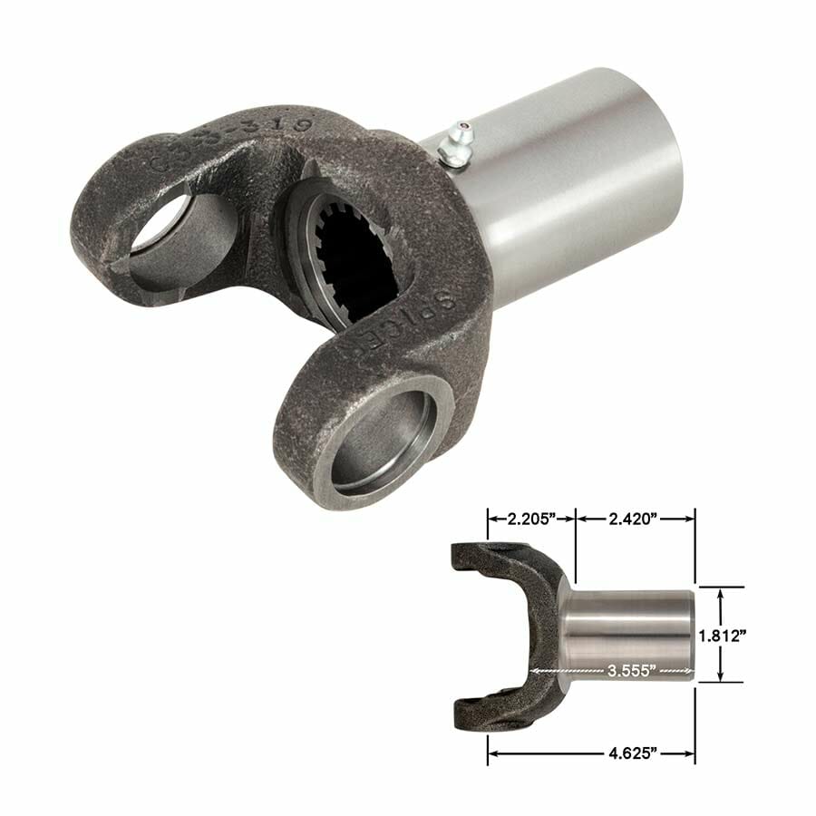 Spicer 1350 Series Transmission Yoke Early Powerglide & Lenco 16 Spline