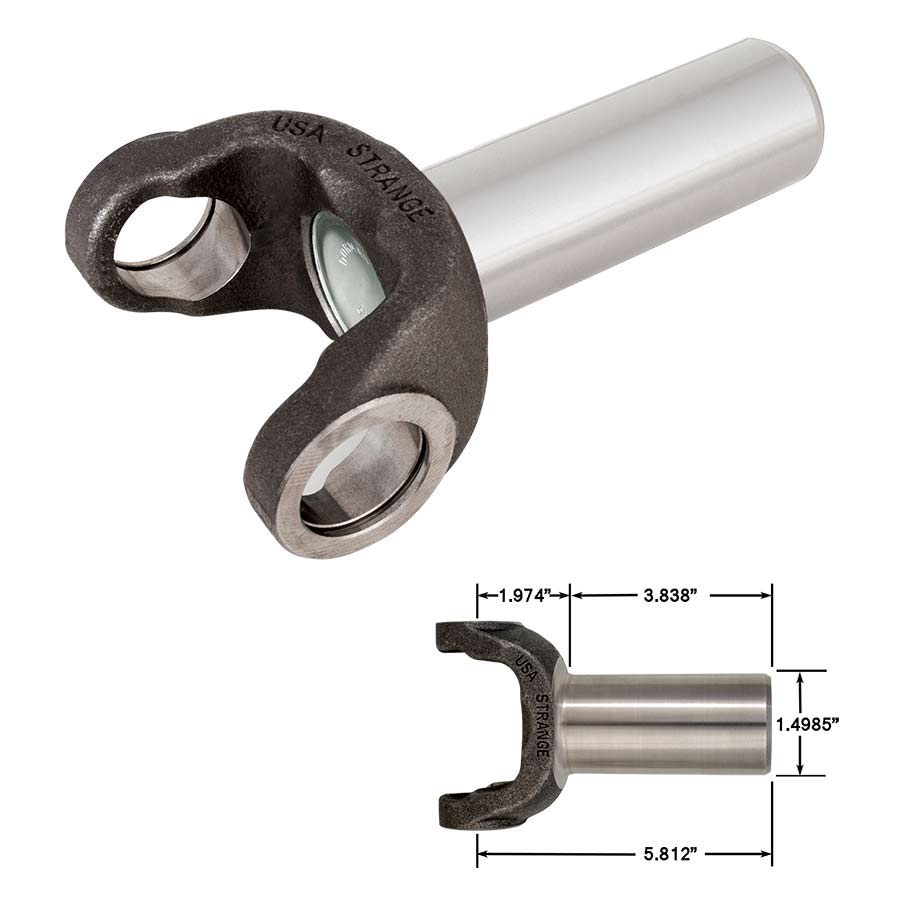 Strange 1350 Series Transmission Yoke Ford 28 Spline – Heavy Duty Nodular Iron