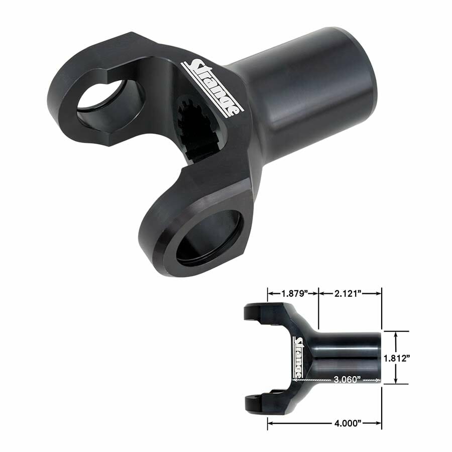 Strange 1350 Series Transmission Yoke Lenco 16 Spline – Severe Duty Chrome Moly