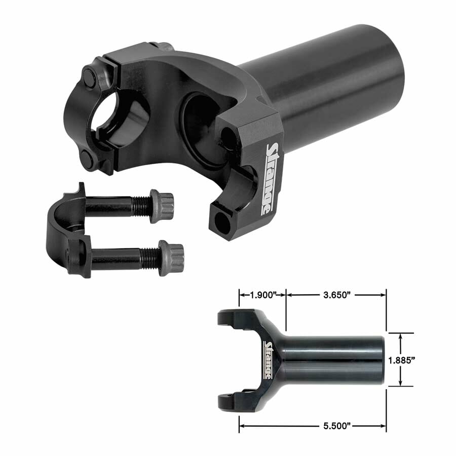 Strange 2 Pc 1350 Series Transmission Yoke GM TH400 32 Spline – Severe Duty Chrome Moly