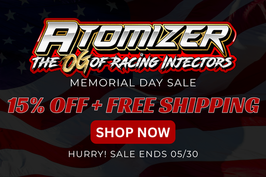 Billet Atomizer Injectors 15% Off + Free Shipping – Memorial Day Sale
