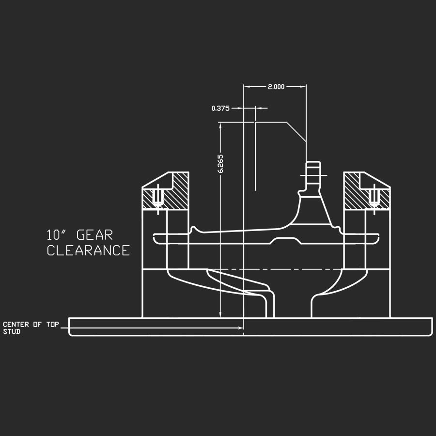 3.812″ Billet Case and Support Package With Tapered Bearing Pinion Support For 10″ Development 35 Spline Pro Gears