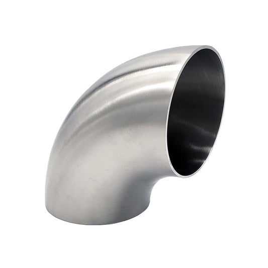 4.000" 14ga Tight Radius 90° Mandrel Bend - (4.000" CLR) - Brushed Finish - 304 Stainless