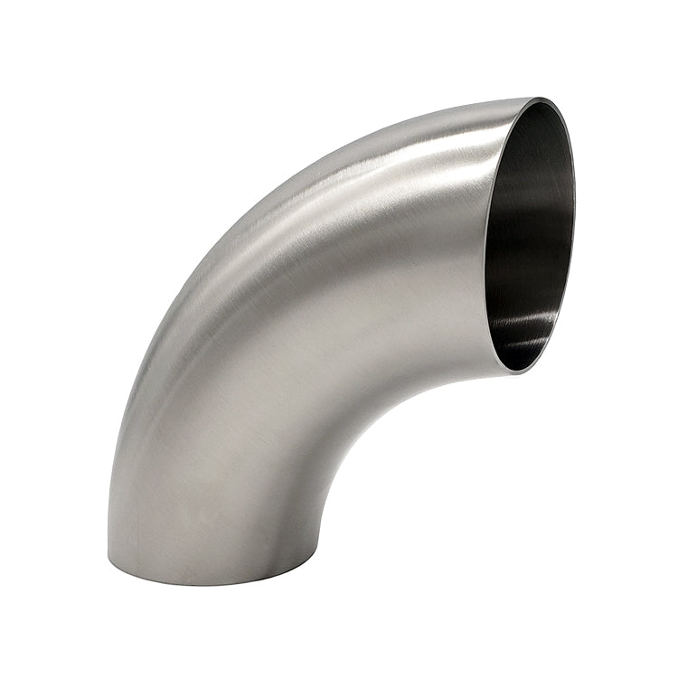 4.000" 14ga 90° Mandrel Bend - (6.000" CLR) - Brushed Finish - 304 Stainless