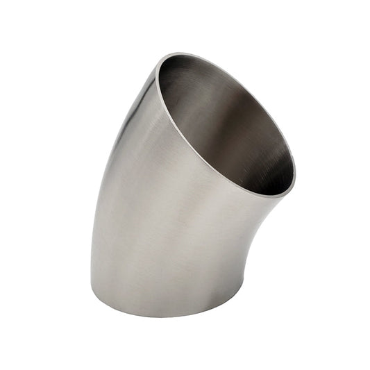 4.000" 14ga 45° Mandrel Bend - (6.000" CLR) - Brushed Finish - 304 Stainless