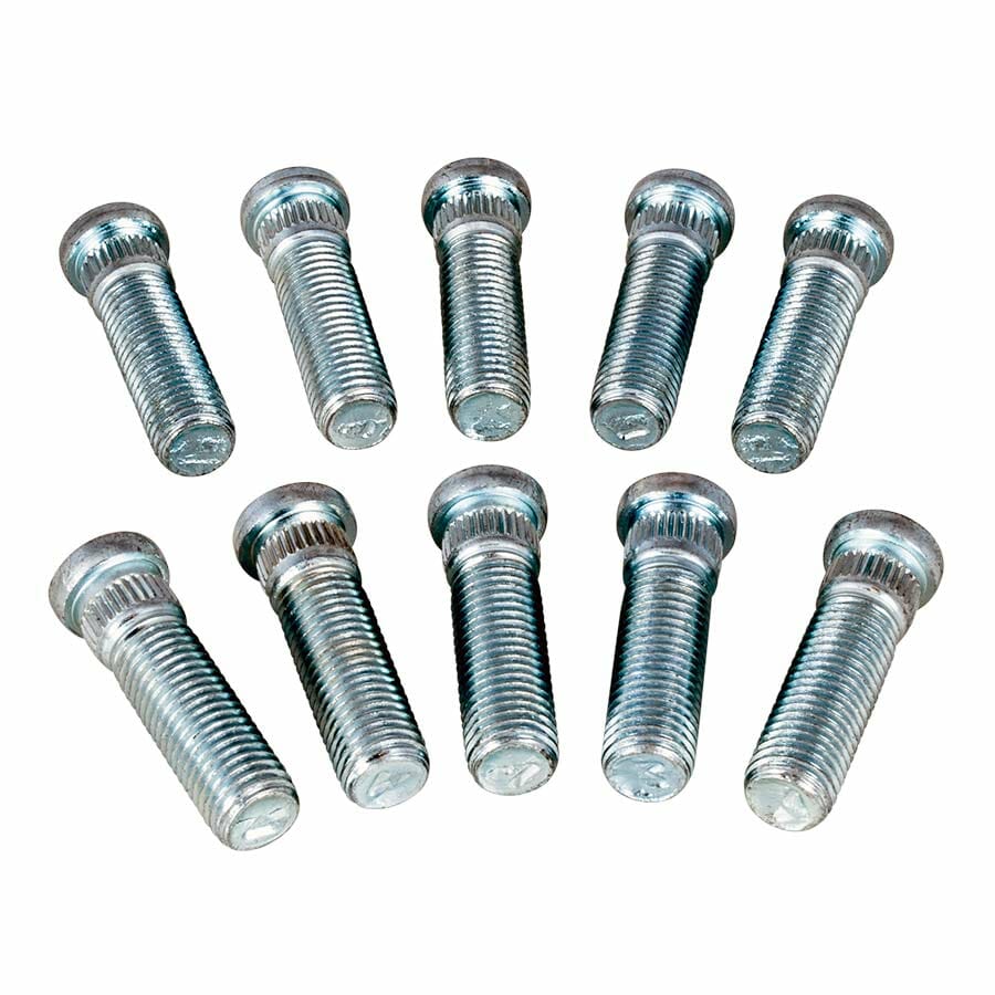 GM 12mm Press-In Wheel Studs M12-1.5 With 12.73mm Knurl – 10 Pcs