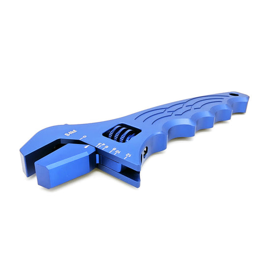Billet AN Wrench, Adjustable Style, -4AN to -12AN, Blue Anodized