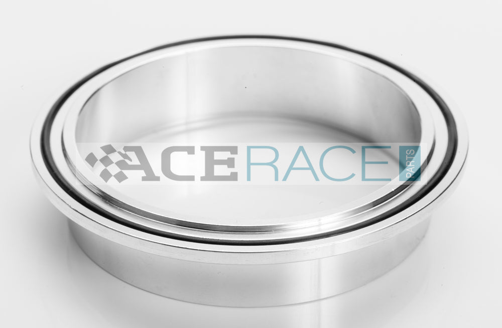 1.750" V-Band Assembly - Aluminum "Male + O-Ring/Female" Flanges, 304 Stainless Clamp