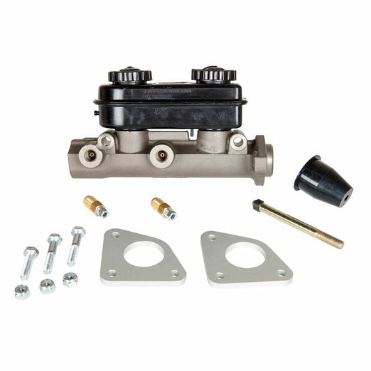 Dual Master Cylinder – 1.032″ Bore Includes Dust Boot, Pushrod, Fittings, Firewall Reinforcing Plates & Hardware