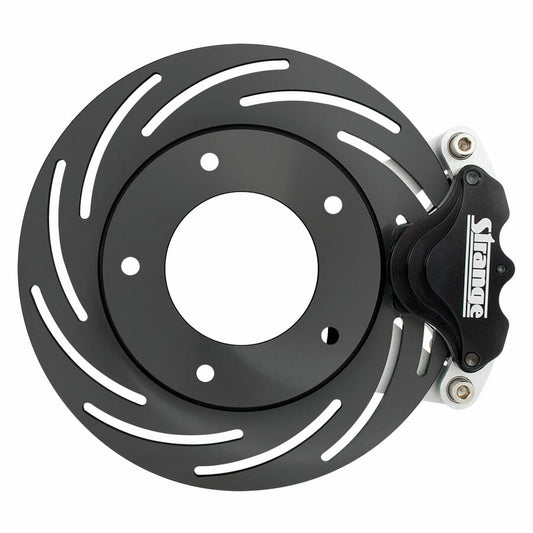 Pro Series Spindle Mount Brake Kit For AFCO, Menscer & Santhuff Struts 1 Pc Rotors, Single Piston Calipers & Semi Metallic Pads