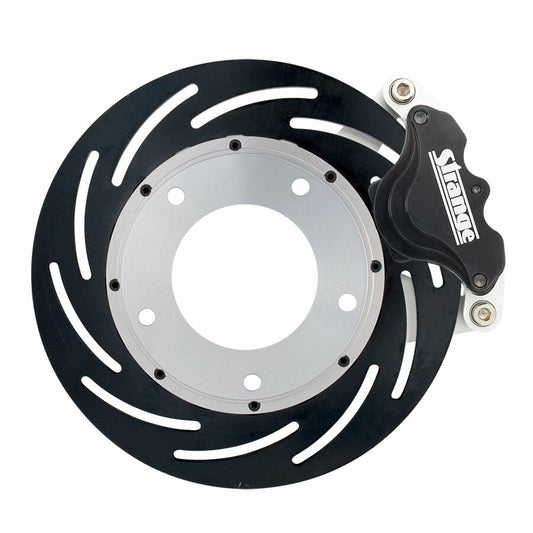Strange Pro II Spindle Mount Brake Kit For Strange Altered Ultra Struts 2 Pc Rotors, Single Piston Calipers & Semi Metallic Pads
