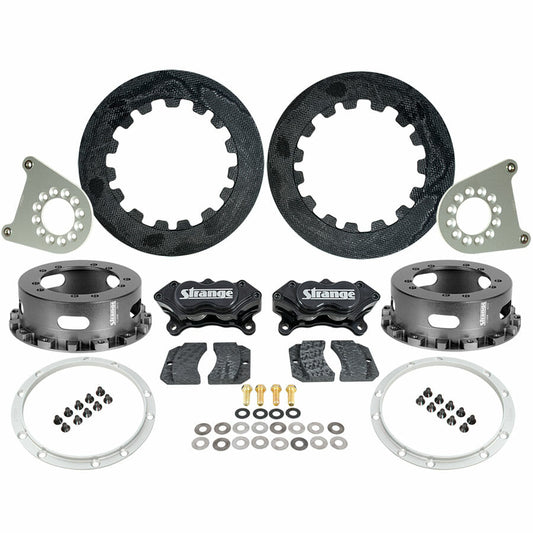 Strange Pro Carbon Rear Brake Kit For 5 1/2″ Bolt Circle Fits 2012 and Earlier Strange Floater Kits