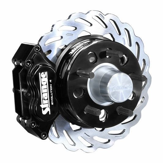 Strange Evolution Dynamic Drive Mount Front Brake Kit ’79-’87 Malibu, ’78-’88 Cutlass, … 4 3/4″ B.C. Evolution S Rotors, 4 Piston Billet Evolution 4 Calipers With DTC-30 Semi Metallic Pads