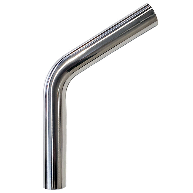 4.000" OD 14ga 60° Mandrel Bend - Polished OD - 6061 Aluminum - (6.000" CLR / 6.000" Legs)