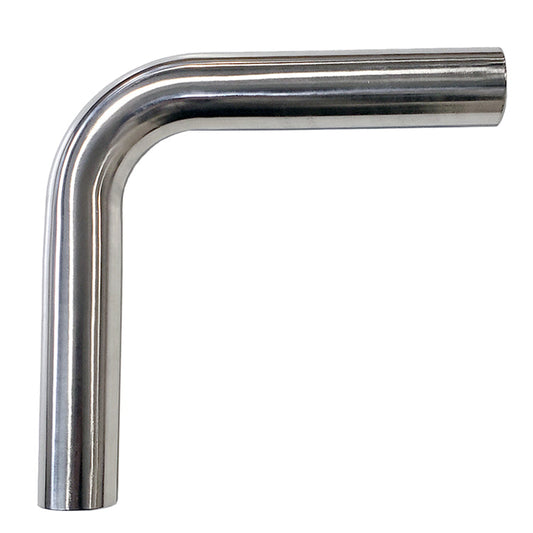 3.000" 16ga 90° Mandrel Bend - (4.500" CLR / 6.000" Legs) - Polished OD - 304 Stainless