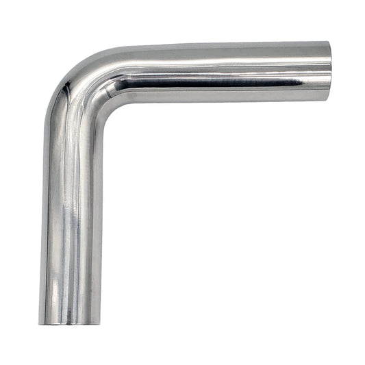 2.000" 16ga Tight Radius 90° Mandrel Bend - (2.000" CLR / 6.000" Legs) - Polished OD - 304 Stainless