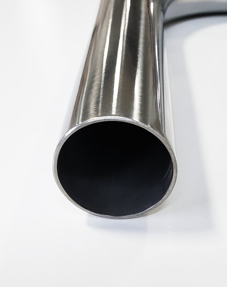 4.000" OD 14ga 60° Mandrel Bend - Polished OD - 6061 Aluminum - (6.000" CLR / 6.000" Legs)