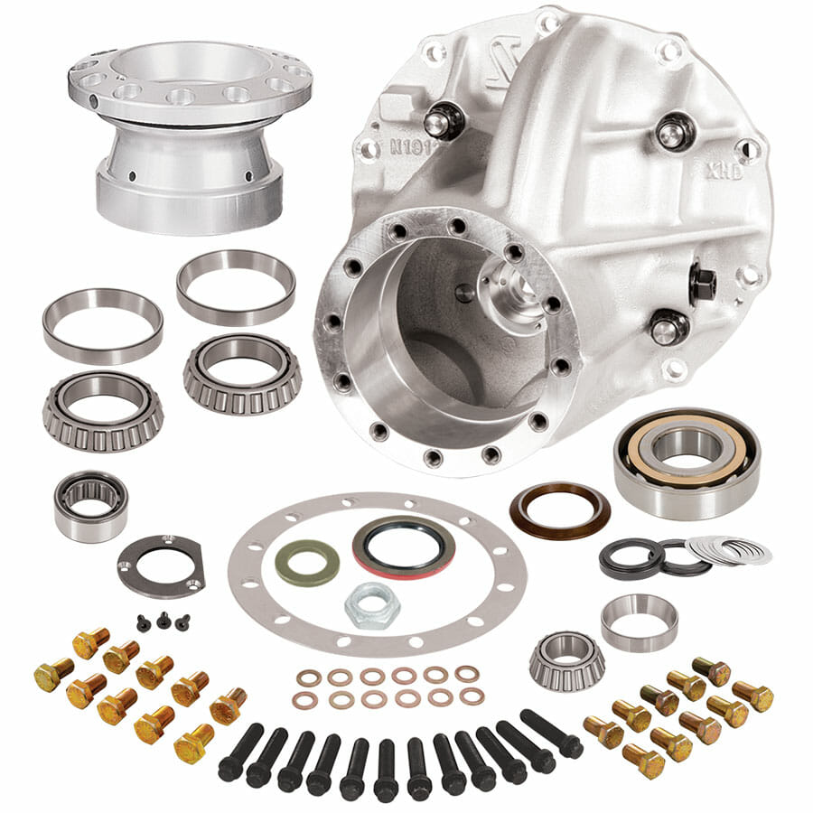 Strange Ultra Case and Support Package 3.250″ Bore Case & Taper / Ball Bearing Support With Installation Kit For 9″ or 9 1/2″ 35 Spline Pro Gears