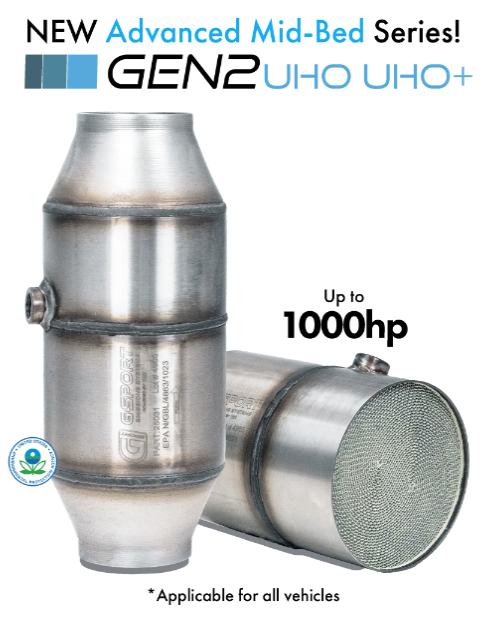 G-Sport Gen2 UHO EPA Compliant Catalytic Converter - 3.000" Inlet/Outlet - Mid-Bed Series (24531)