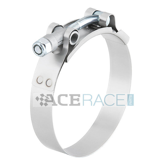 T-Bolt Clamp 304 Stainless - For 2.500" ID Silicone (Clamping Range: 2.598" - 2.992")