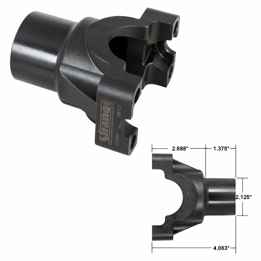 Strange Chrome Moly 1350 Series Yoke Fits Ford 9″ Rear End with 35 Spline Pinion Gear