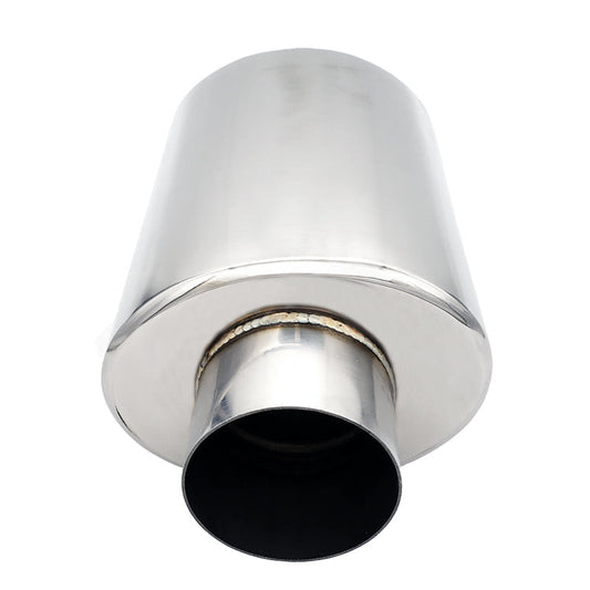 Ultra Quiet Resonator - 2.250" Inlet/Outlet x 13.75" Long - 304 Stainless